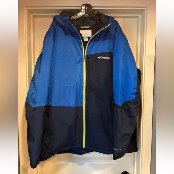 Columbia Pointe Clear Jacket Mens XXL Blue Insulated Snow Skiing Snowboard 2XL - Picture 1 of 16